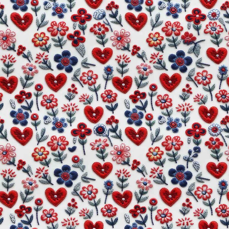 TRICOL. CORACOES BORDADOS 5 - 100% ALGODAO DIGITAL - 84246-001