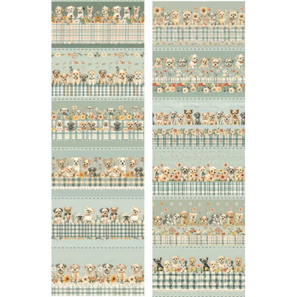 TRICOL. BARRADOS SET-OUT CACHORRINHOS - 100% ALGODÃO - 87804/001D