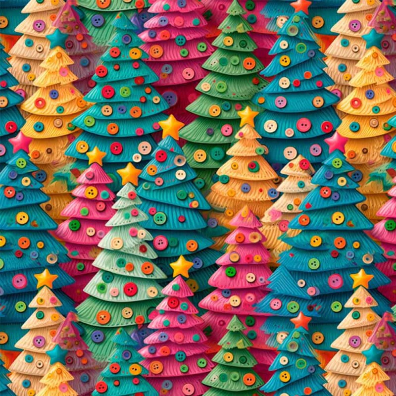 TRICOL. ARVORES DE NATAL 3 - 100% ALGODAO DIGITAL