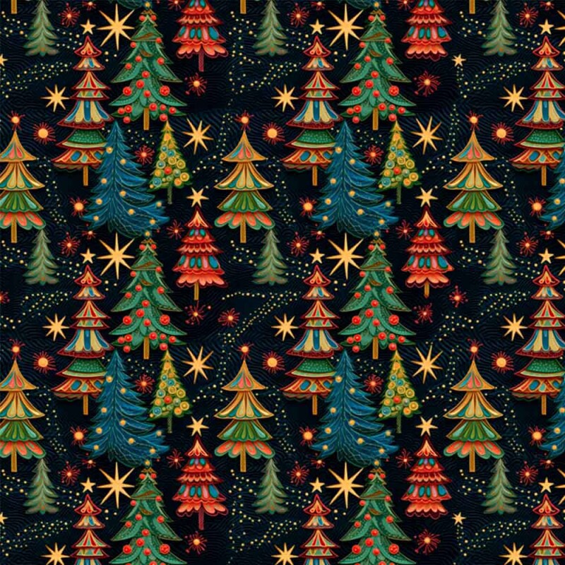 TRICOL. ARVORES DE NATAL 6 - 100% ALGODAO DIGITAL