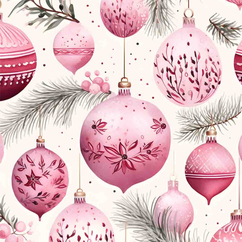 TRICOL. NATAL ROSA 3 - 100% ALGODAO DIGITAL