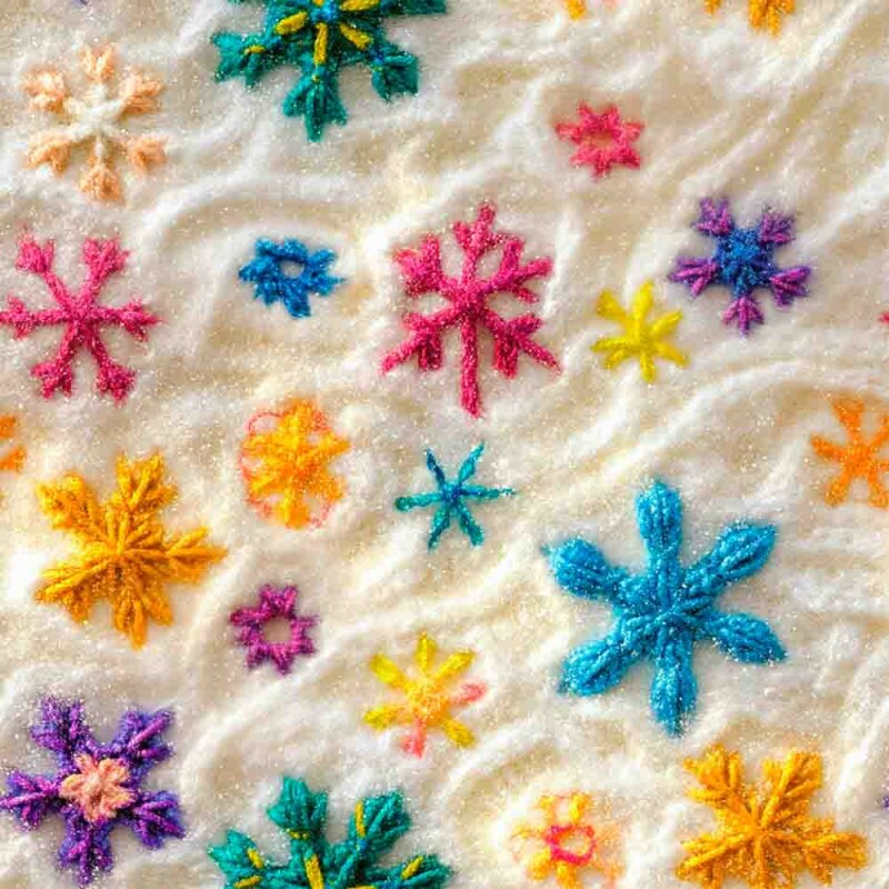 TRICOL. 100% ALGODÃO DIGITAL - NATAL COLORIDO  FLOCOS COLOR