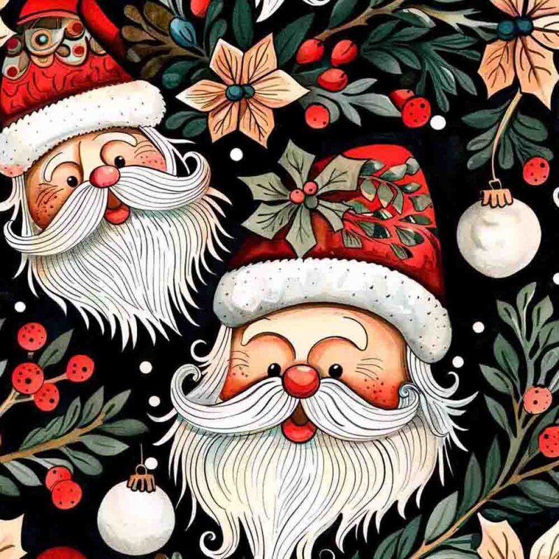 TRICOL. 100% ALGODÃO DIGITAL - NATAL COUNTRY  HAPPY SANTA