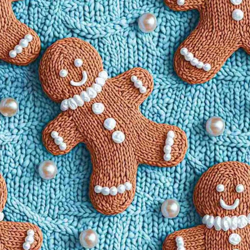 TRICOL. 100% ALGODÃO DIGITAL - NATAL  GINGERBREAD PASTEL