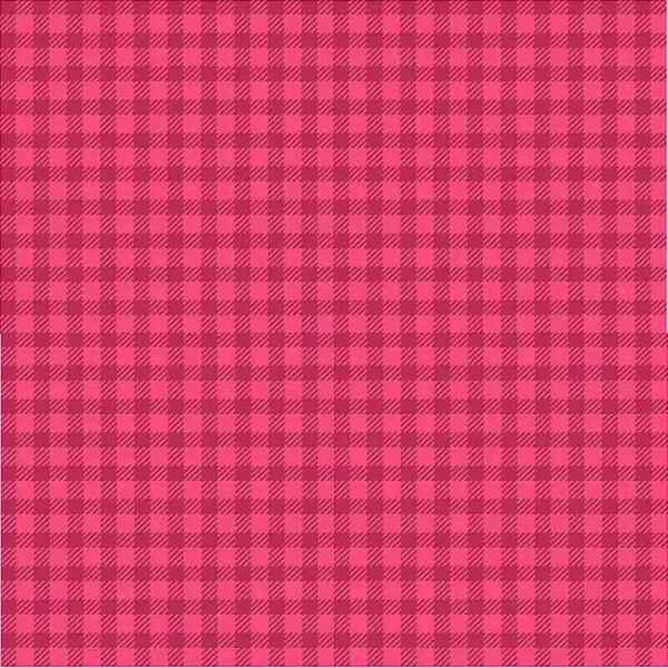 TRICOL. XADREZ MAGENTA - 100% ALGODÃO PREMIUM - 06906/274