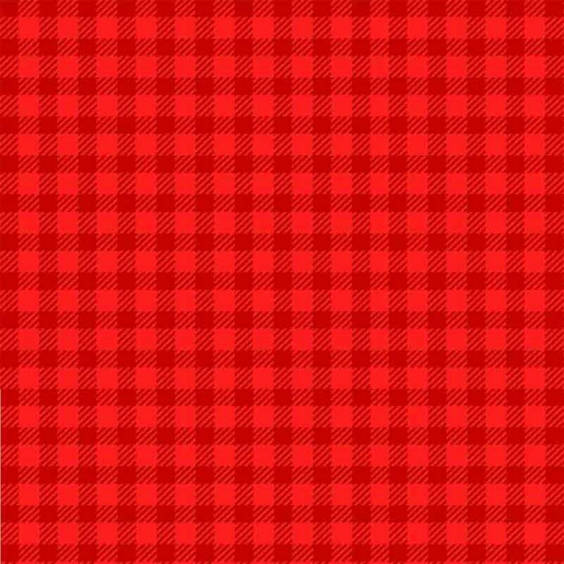 TRICOL. XADREZ VERMELHO NATAL - 100% ALGODÃO