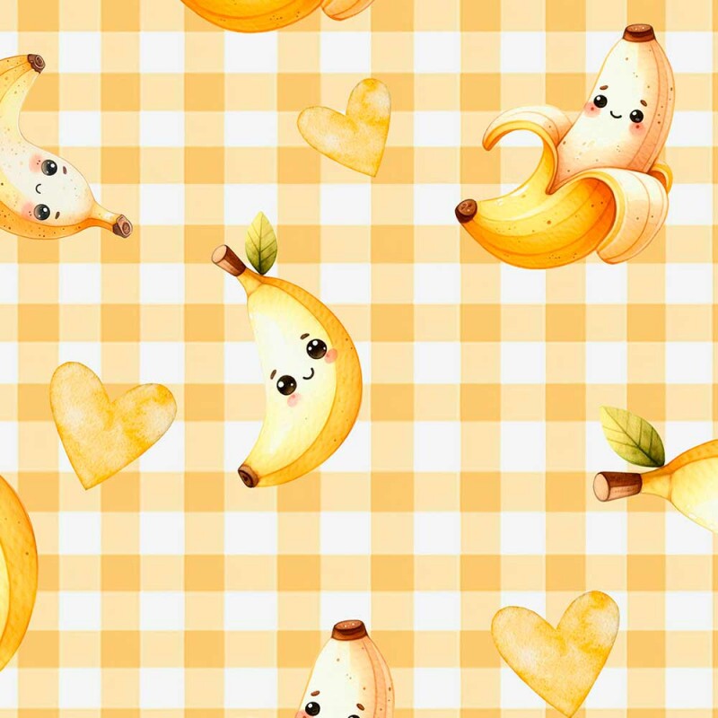 TRICOL. FRUTINHAS BANANA  - 100% ALGODÃO DIGITAL - 88523/001D