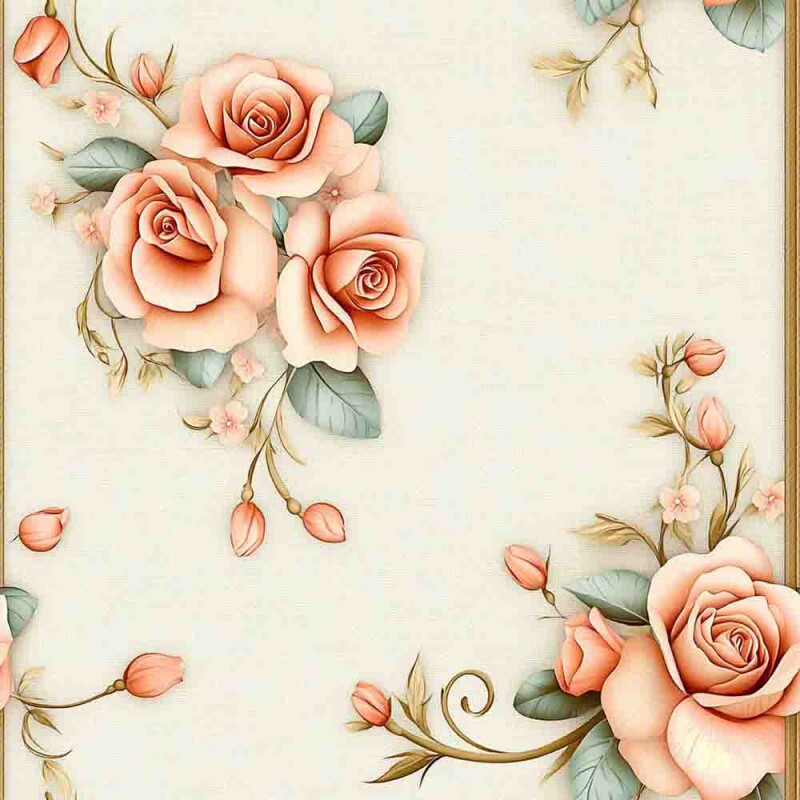 TRICOL. DELICATESSE ROSAS 1 100% ALGODÃO 91384/001D