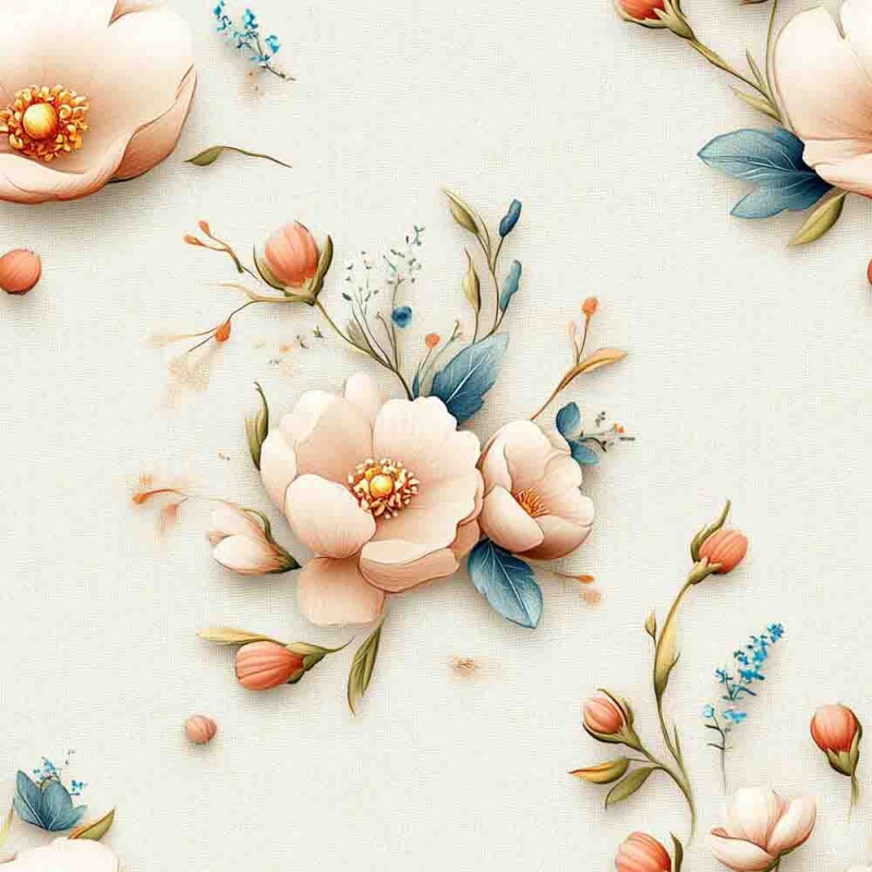 TRICOL. DELICATESSE FLORES 2 100% ALGODÃO 91381/001D