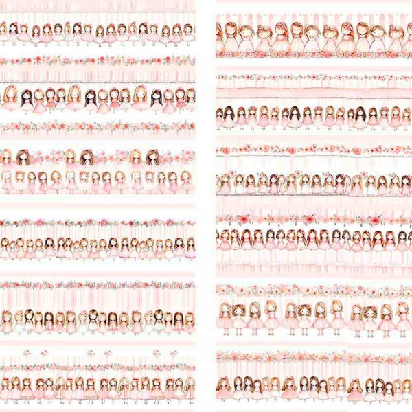TRICOL. BARRADO MENINAS ROSA - 100% ALGODÃO DIGITAL - 92584/001D