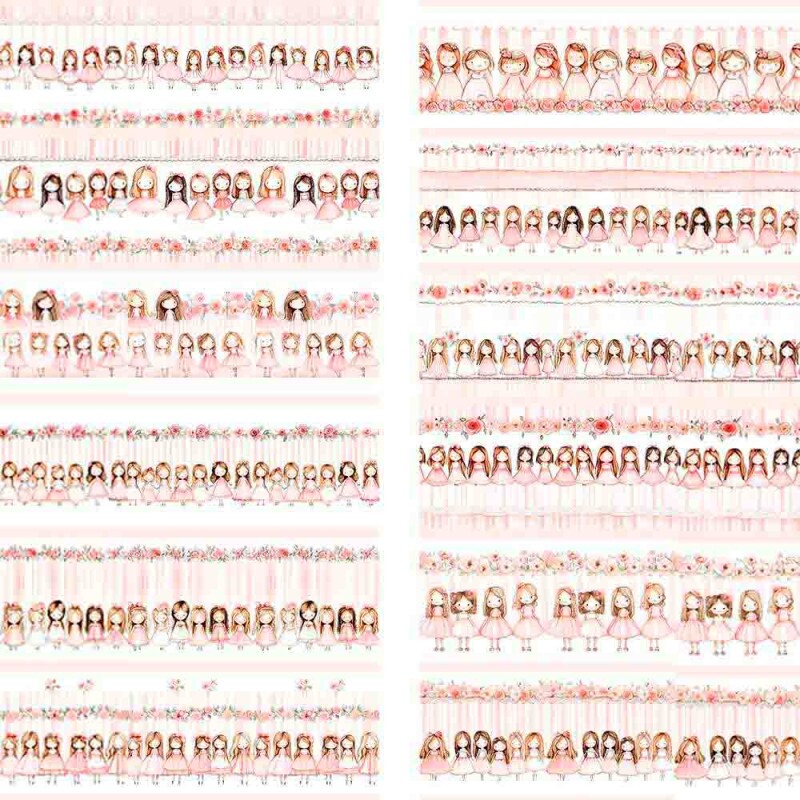 TRICOL. BARRADO MENINAS ROSA - 100% ALGODÃO DIGITAL - 92584/001D