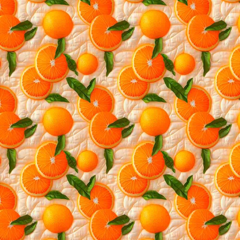 TRICOL. FRUTAS PATCH LARANJAS  100% ALGODÃO - 92705/001D