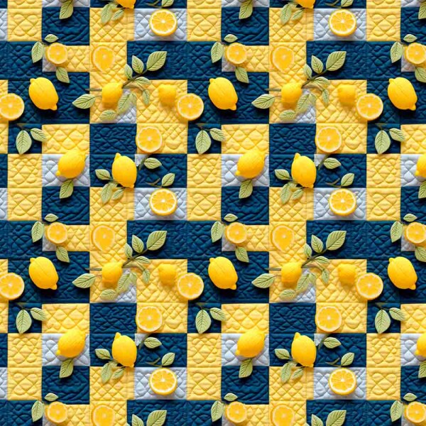 TRICOL. FRUTAS PATCH LIMÕES  100% ALGODÃO - 92710/001D