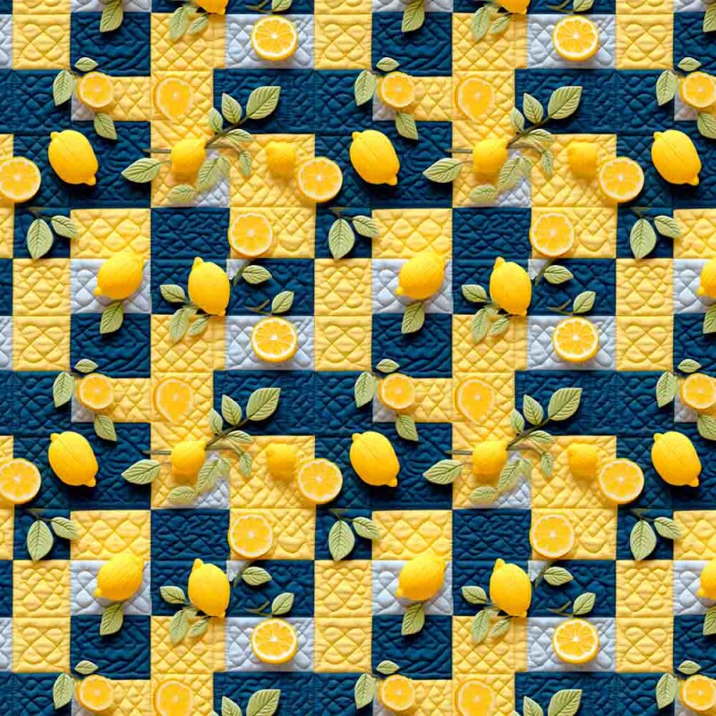 TRICOL. FRUTAS PATCH LIMÕES  100% ALGODÃO - 92710/001D