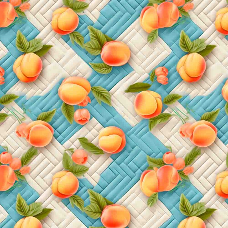 TRICOL. FRUTAS PATCH PÊSSEGOS 100% ALGODÃO - 92712/001D