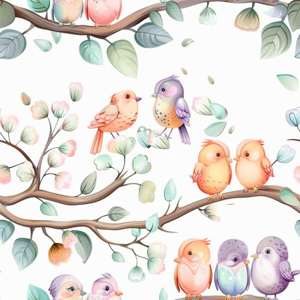 AB25 - Tricol. Coleção Birdies Dream - Tiny  Birdies - 92693/001D