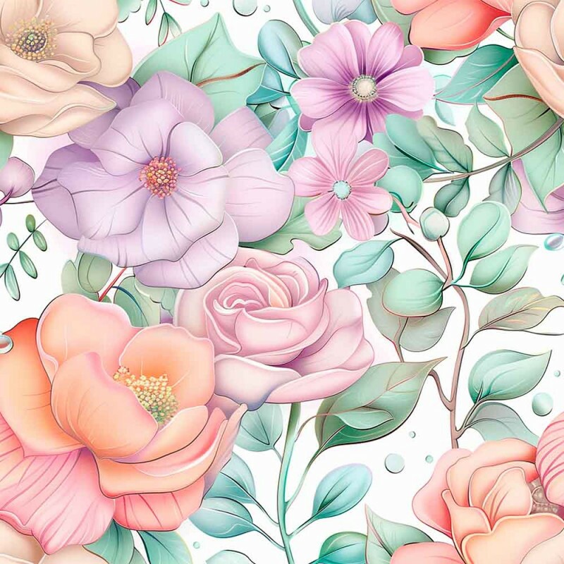 AB25 - Tricol. Coleção Birdies Dream - Birdies Rosas - 92695/001D