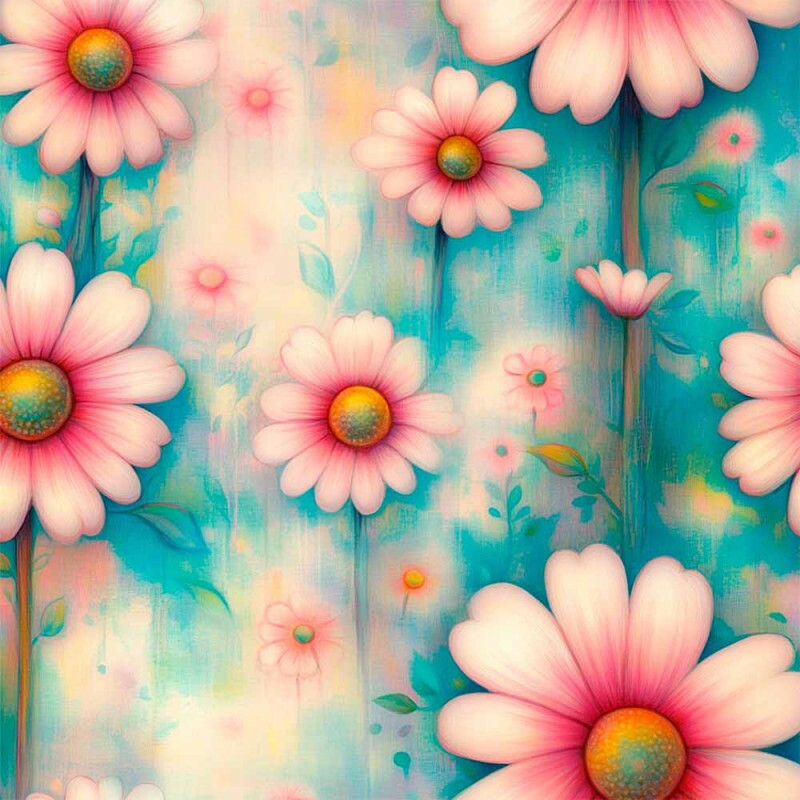 AB25 - Tricol. Coleção O Mundo Colorido de Pamela - Pam Floral 1  - 92858/001D