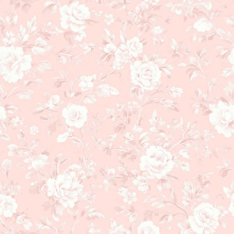 JN25 - TRICOL. DIGITAL 100% ALGODAO -  COLEÇÃO CUTE CUTE - CUTE FLORAL ROSA