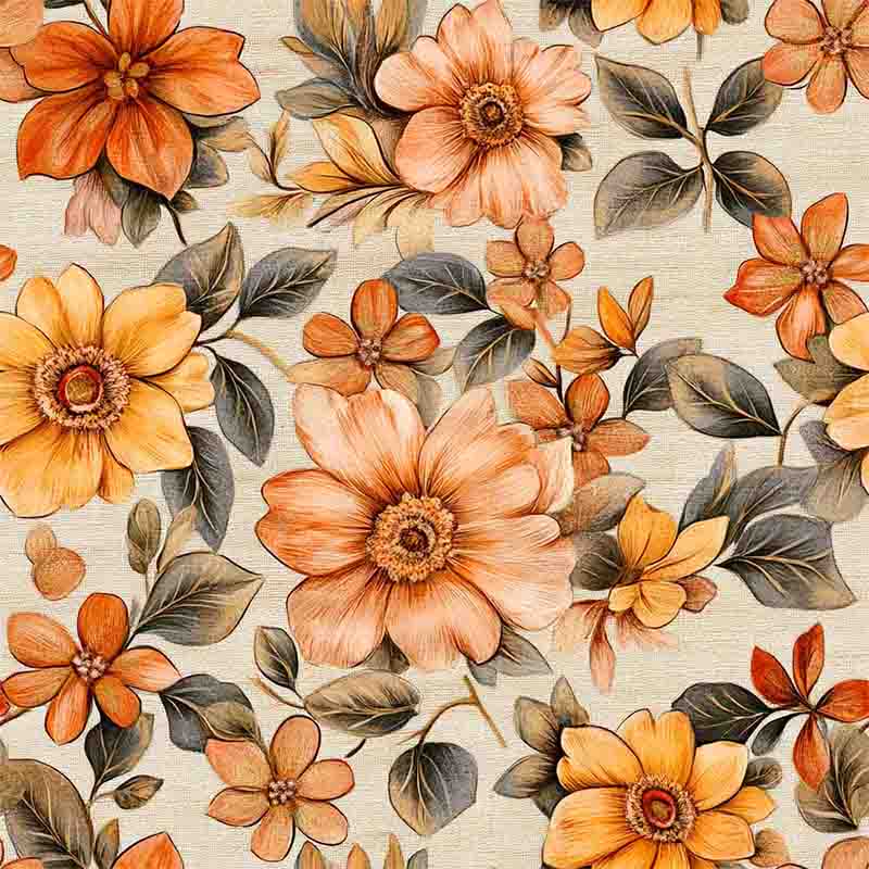 JN25 - TRICOL. DIGITAL 100% ALGODAO -  COLEÇÃO FALLING IN LOVE - FLOVE FLOR CREME