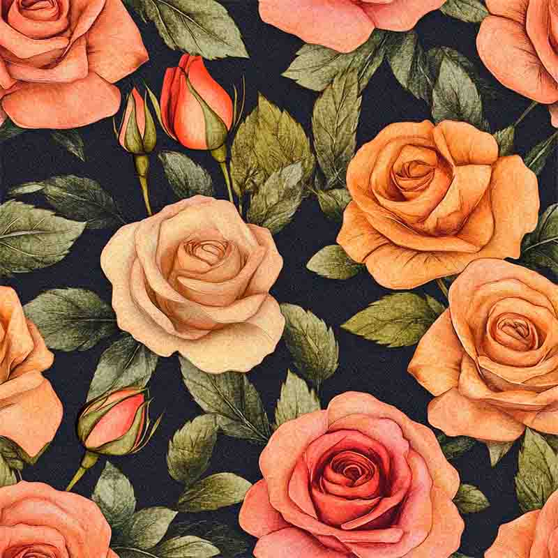 JN25 - TRICOL. DIGITAL 100% ALGODAO -  COLEÇÃO FALLING IN LOVE - FLOVE ROSAS