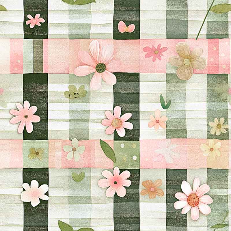 JL25 - TRICOL. DIGITAL 100% ALGODAO - COLEÇÃO VALENTINA - LISTRAS E FLORES VAL - 94760/001D