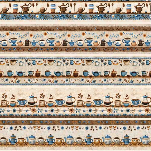 JL25 - TRICOL. DIGITAL 100% ALGODAO - COLEÇÃO BARRADOS - CAFEZINHO AZUL 96500/001D