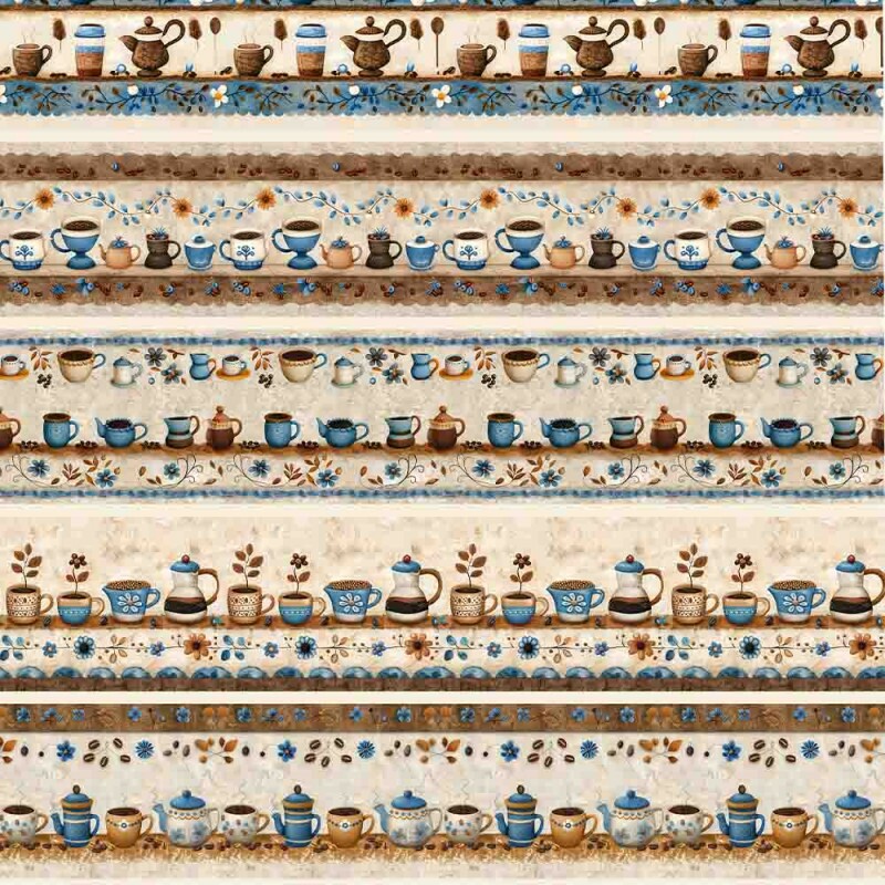 JL25 - TRICOL. DIGITAL 100% ALGODAO - COLEÇÃO BARRADOS - CAFEZINHO AZUL 96500/001D