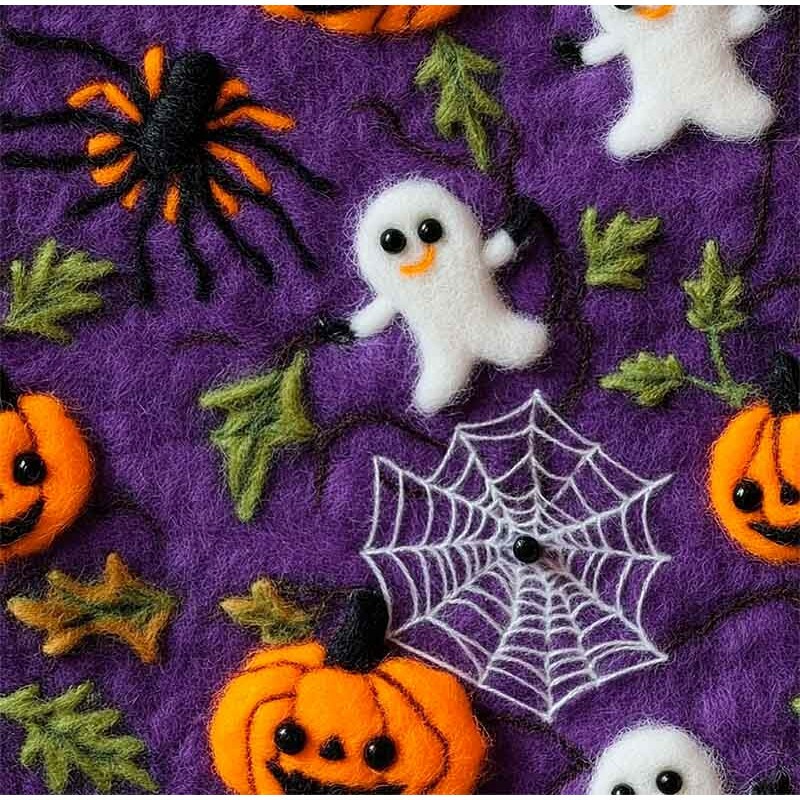TRICOLINE 100% ALGODÃO - HALLOWEEN 25 - HALL ARANHAS E TEIAS