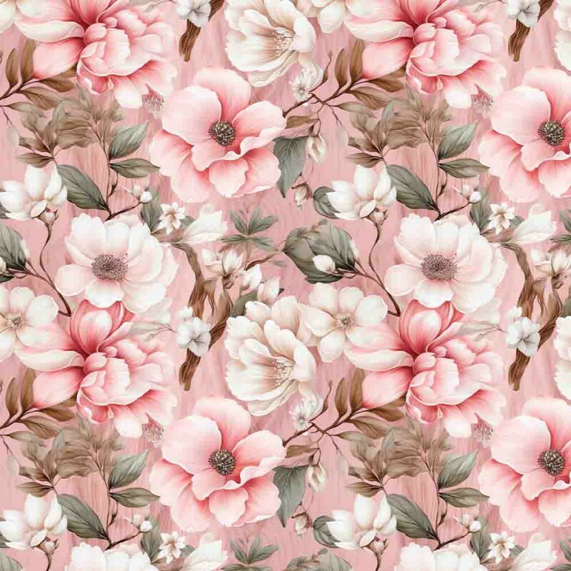 JL25 - TRICOL. DIGITAL 100% ALGODAO - COLEÇÃO WOODEN PINK - DÁLIAS - 97452/001D