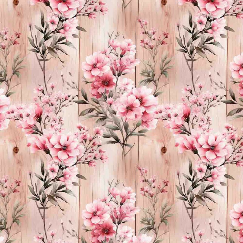 JL25 - TRICOL. DIGITAL 100% ALGODAO - COLEÇÃO WOODEN PINK - WOODEN WALL - 97448/001D