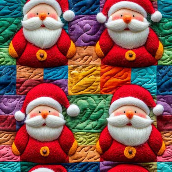 TRICOL. 100% ALGODÃO DIGITAL - NATAL COLORIDO  SANTA PATCH