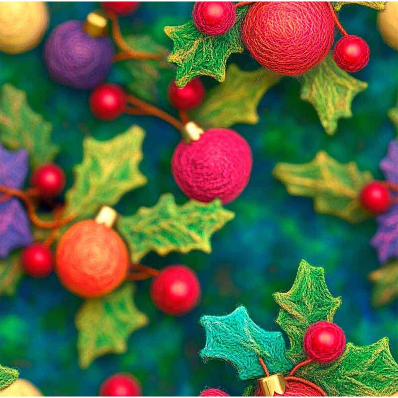 TRICOL. 100% ALGODÃO DIGITAL - NATAL COLORIDO  AZEVINHO COLOR
