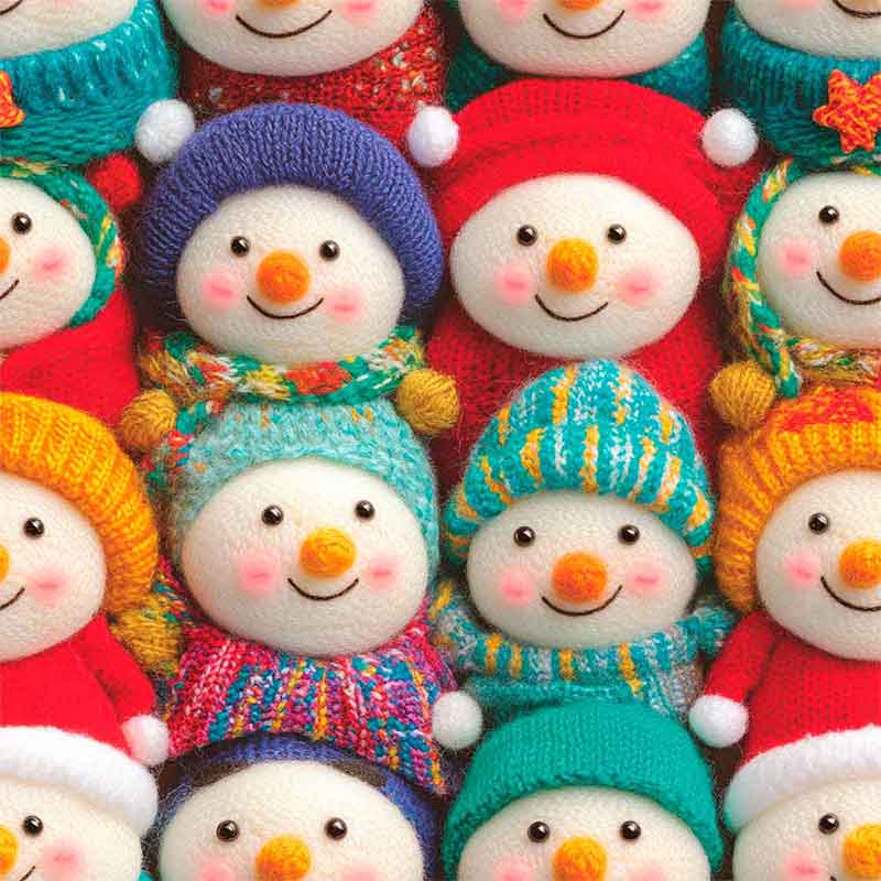 TRICOL. 100% ALGODÃO DIGITAL - NATAL COLORIDO  BONECO DE NEVE COLOR