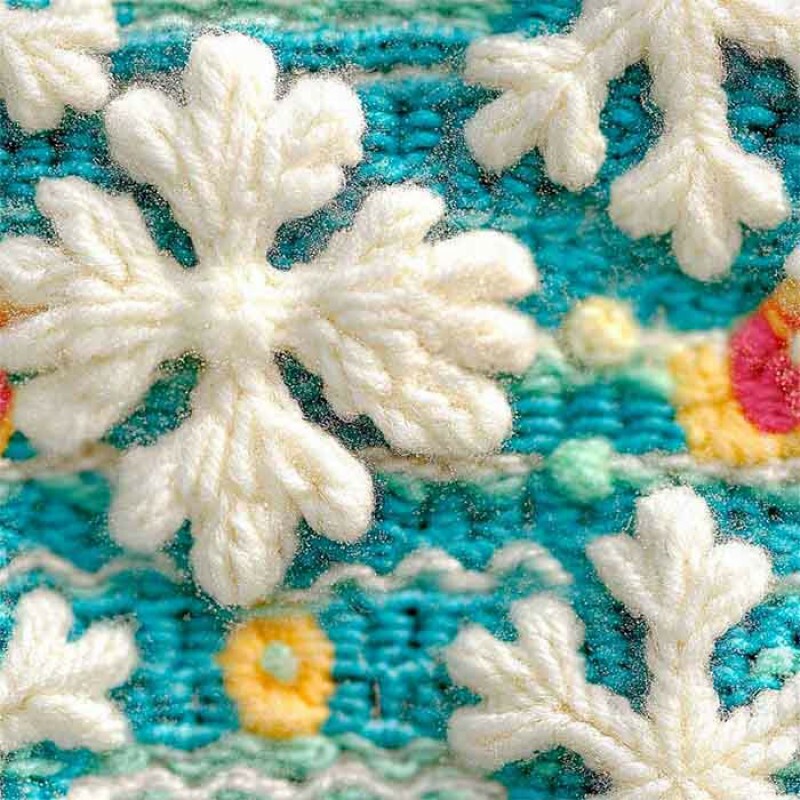 TRICOL. 100% ALGODÃO DIGITAL - NATAL COLORIDO  FLOCO DE NEVE