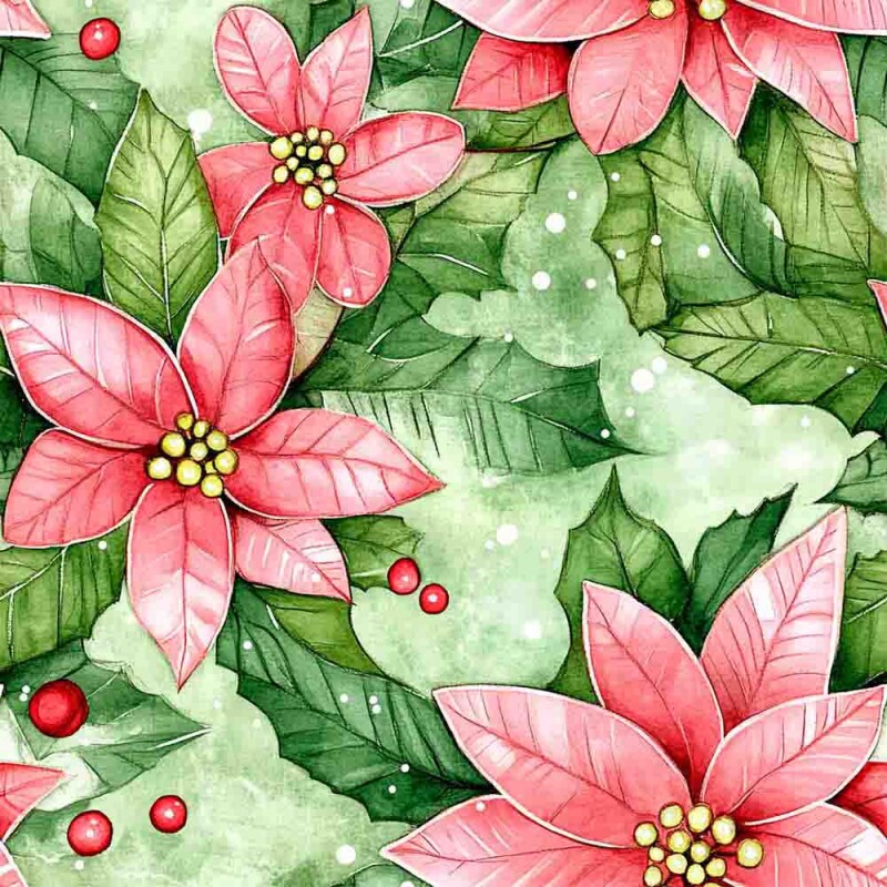 TRICOL. 100% ALGODÃO DIGITAL - NATAL  GREENY POISENTIA