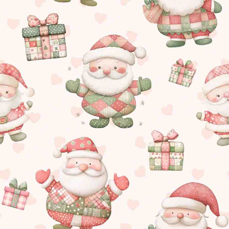 TRICOL. 100% ALGODÃO DIGITAL - NATAL  PAPAI NOEL CLARINHO