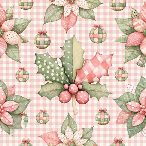 TRICOL. 100% ALGODÃO DIGITAL - NATAL  AZEVINHO CLARINHO