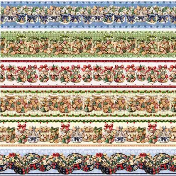 TRICOL. 100% ALGODÃO DIGITAL - NATAL  BARRADO CHRISTIMAS COOKIES
