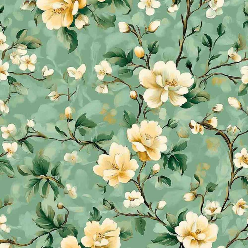 Sarja  Hidrorrepelente Watercolor Green  100% Algodão 93751/001D