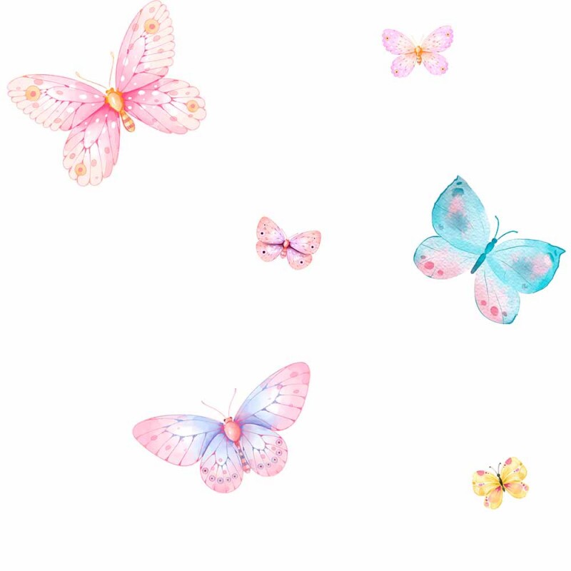 Fralda Digital Est. 100% ALGODÃO - 75CM - Borboleta Pastel - 95250/001D