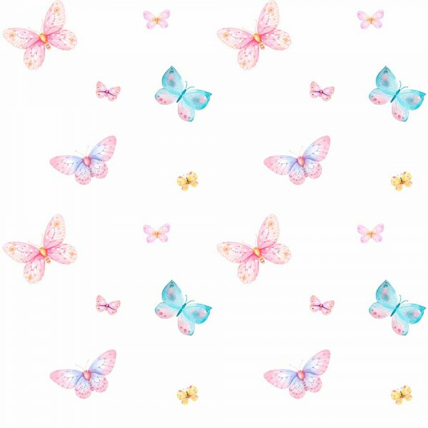 Flanela Est. Digital 100% Algodão - Borboleta Pastel - 95250-002