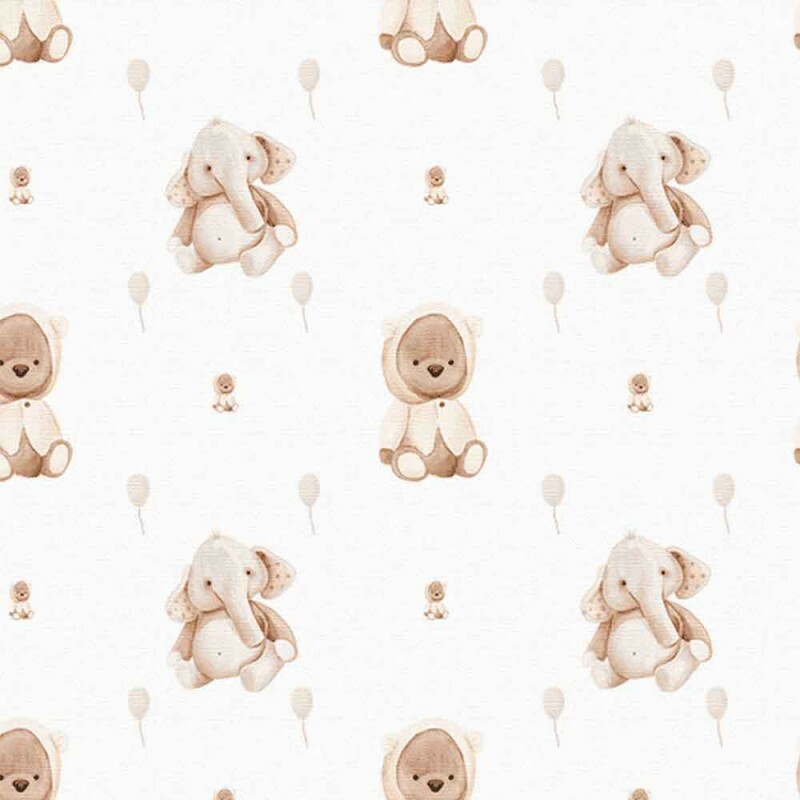 FRALDA DIGITAL EST. URSINHO C/ ELEFANTE- 100% ALGODÃO - 75CM