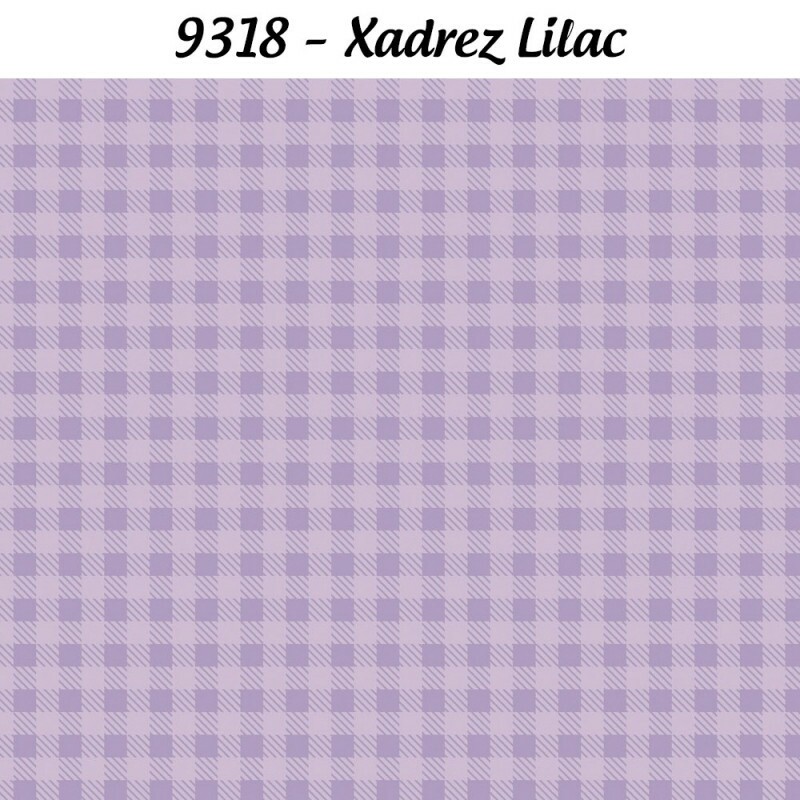 TRICOL. XADREZ LILAC - 100% ALGODÃO PREMIUM