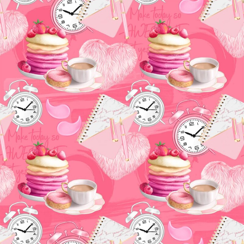TRICOL. PINK PANCAKE - 100% ALGODÃO DIGITAL