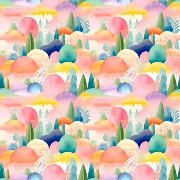 TRICOL. PAISAGEM PASTEL 1 - 100% ALGODÃO DIGITAL