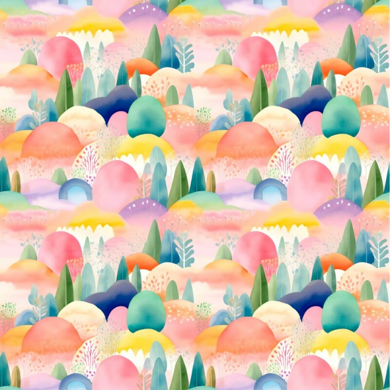 TRICOL. PAISAGEM PASTEL 1 - 100% ALGODÃO DIGITAL