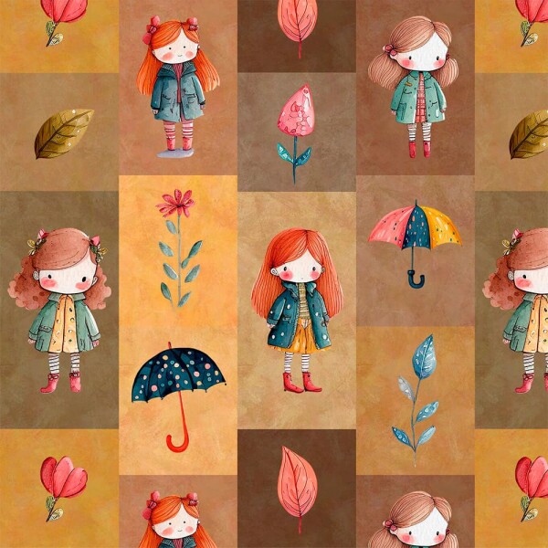 TRICOL. QUILT RAINY DAYS - 100% ALGODÃO DIGITAL - 83225/001