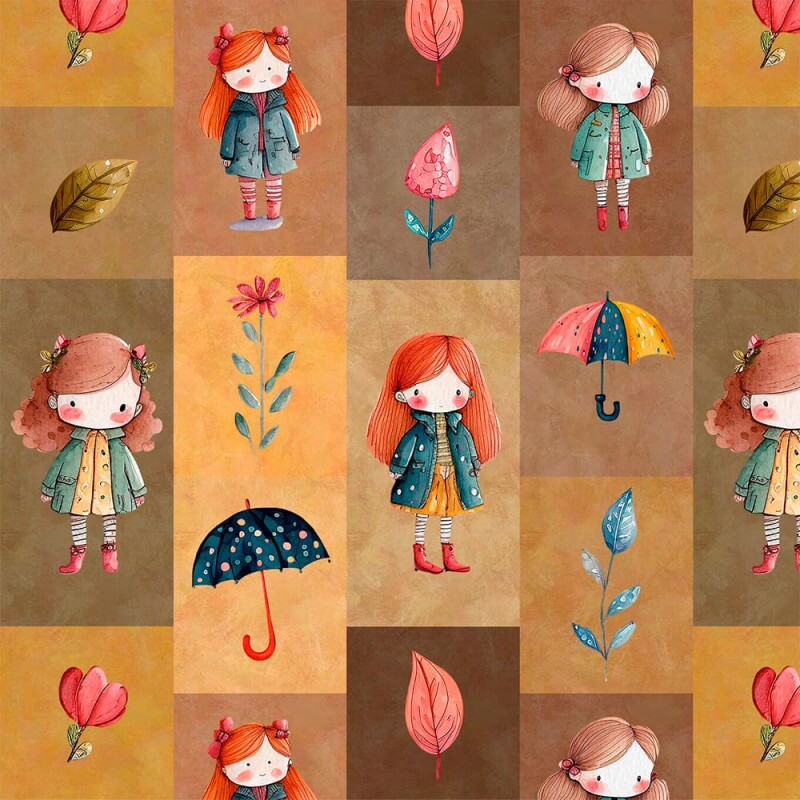 TRICOL. QUILT RAINY DAYS - 100% ALGODÃO DIGITAL - 83225/001