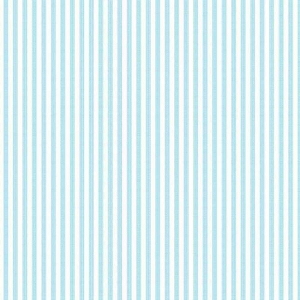 TRICOLINE FIO TINTO LISTRADO 3 MM TURQUESA- 100% ALGODÃO